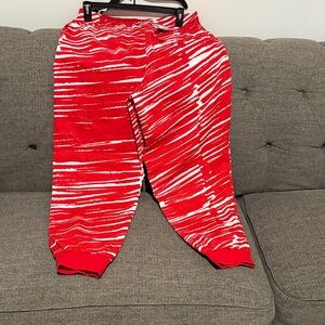 Stylish Red and White Puma Joggers